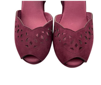 Sophia - Burgundy Suede