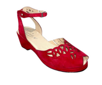 Ida - Cerise Red Suede