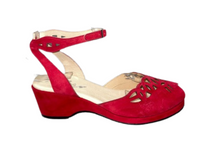 Ida - Cerise Red Suede