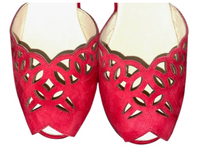 Ida - Cerise Red Suede