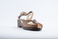 Edith  - Brown, Tan & Cream Leather