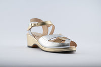 Edith  - Gold, Silver & Bronze Leather