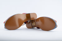 Edith - Red, Blue & White Leather