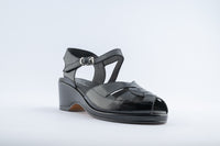 Edith  - Shiny Black Leather