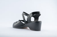 Edith  - Shiny Black Leather