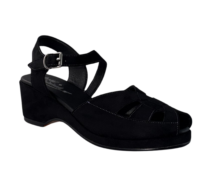 Edith  - Vegan Black 'Suede'