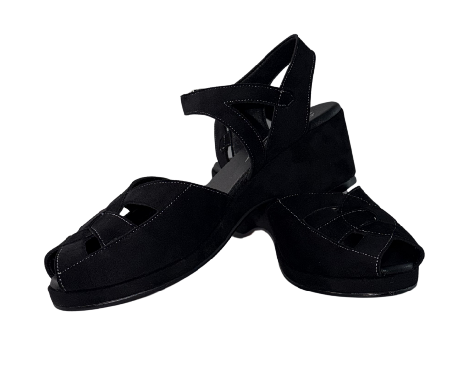 Edith  - Vegan Black 'Suede'