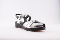Flora - Black/Silver Leather