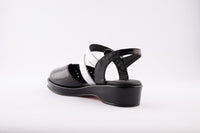 Flora - Black/Silver Leather
