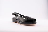 Hepburn - Shiny Black Leather
