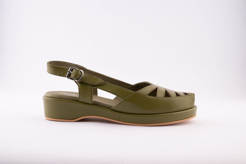Hepburn - Olive Green Leather