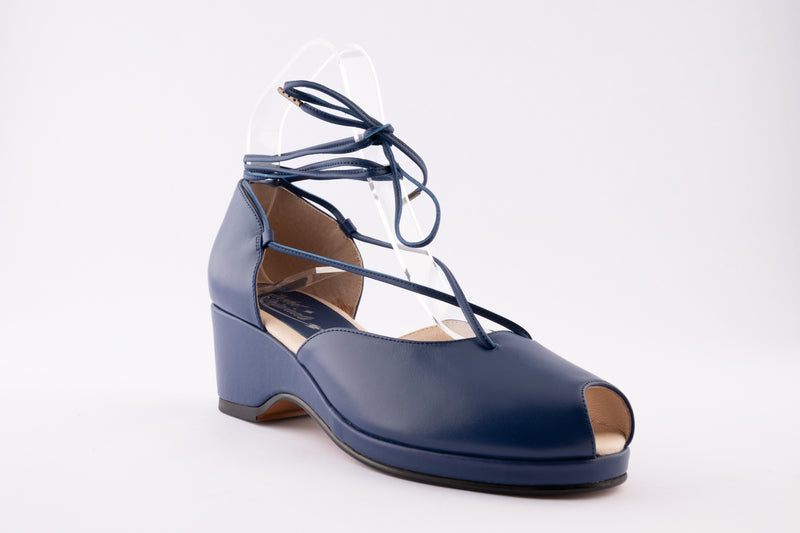 Josephine - Navy Blue Leather