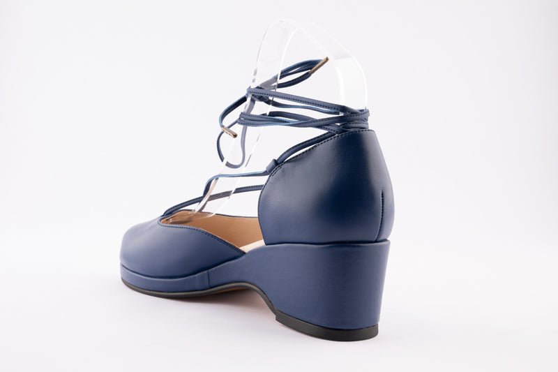 Josephine - Navy Blue Leather