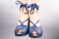 Josephine - Navy Blue Leather