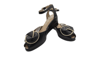 Paulette - Black with Cream Leather
