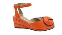 Paulette - Papaya Orange Leather
