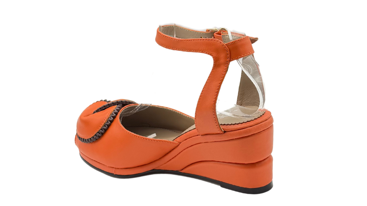 Paulette - Papaya Orange Leather