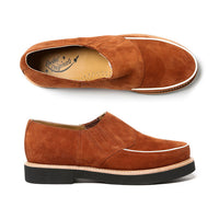 Piped Casual - Brown Suede