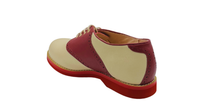 Ladies' Saddle Shoe - Burgundy and Cream