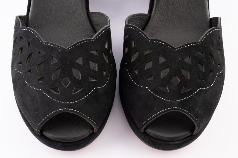 Sophia - Black Suede