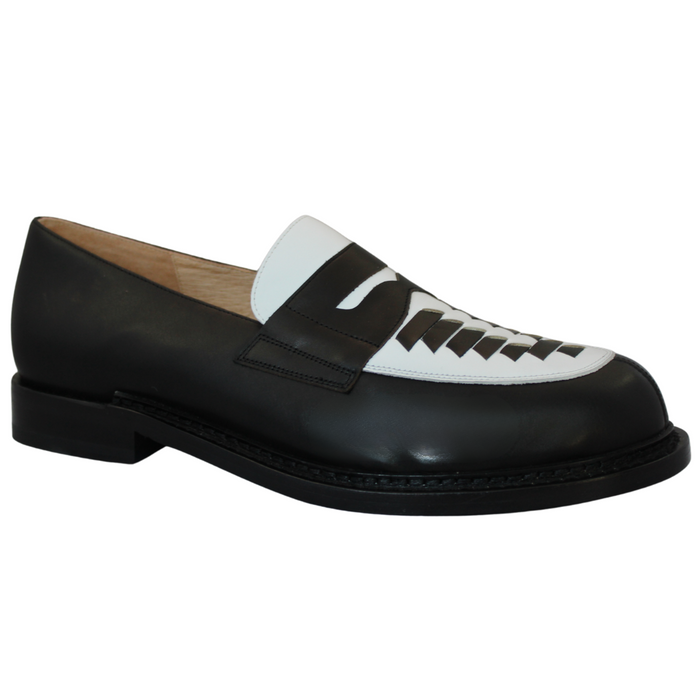 Tupelo - Black/White Leather