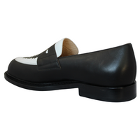 Tupelo - Black/White Leather