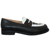 Tupelo - Black/White Leather