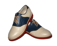 Saddle Shoe - Narrow/Medium Width - Blue/Cream