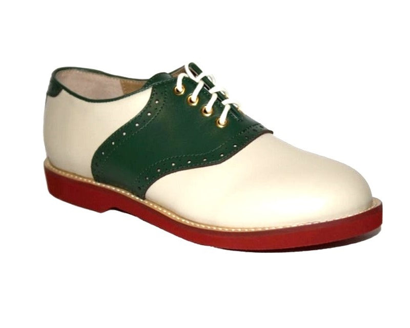 Saddle Shoe - Green/Cream - Narrow/Medium Width