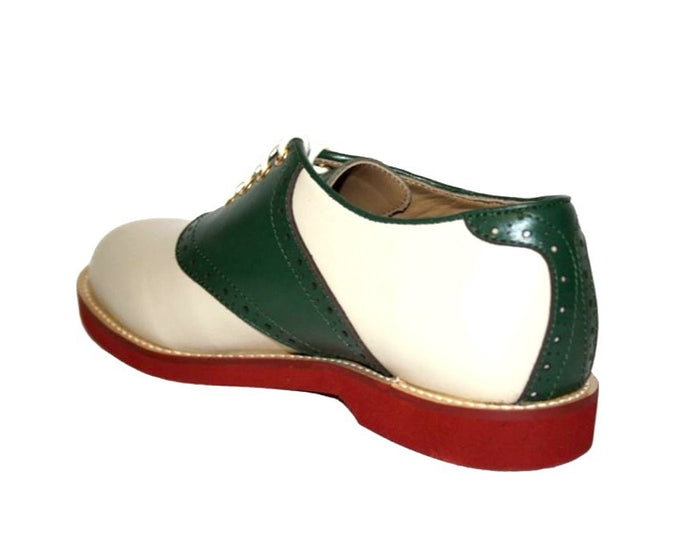 Saddle Shoe - Green/Cream - Narrow/Medium Width