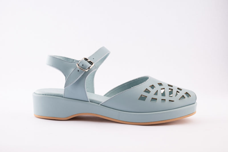 Greta - Light Blue Leather