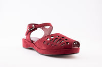 Greta - Burgundy Vegan Suede