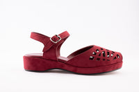 Greta - Burgundy Vegan Suede