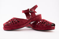 Greta - Burgundy Vegan Suede
