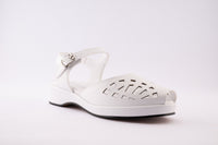 Greta - White Vegan Leather