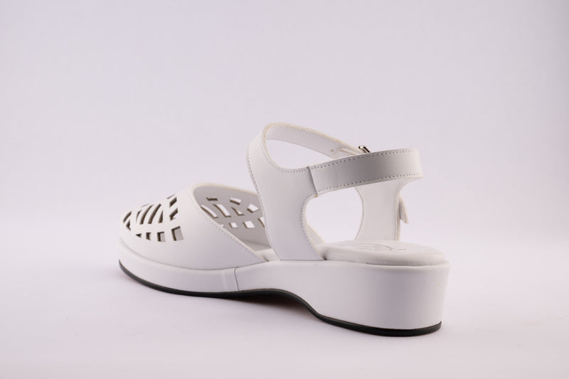 Greta - White Vegan Leather