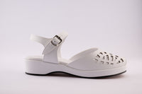 Greta - White Vegan Leather