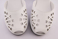 Greta - White Vegan Leather