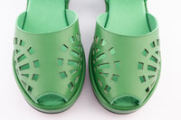 Greta - Green Leather