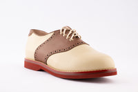 Saddle Shoe - Medium Width - Brown/Cream