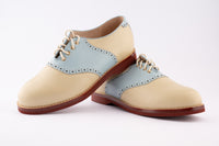 Saddle Shoe - Medium Width - Light Blue/Cream