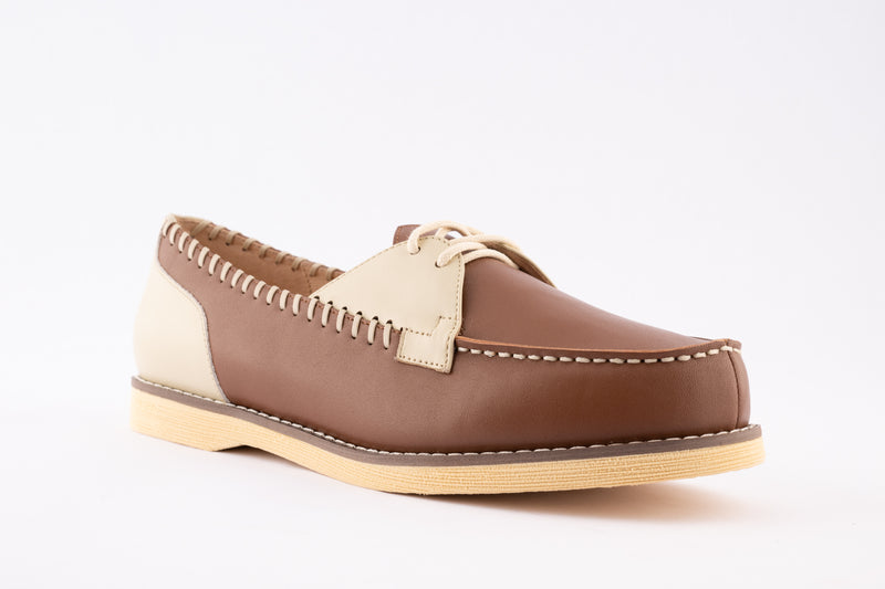 Mitzi - Brown & Cream Leather