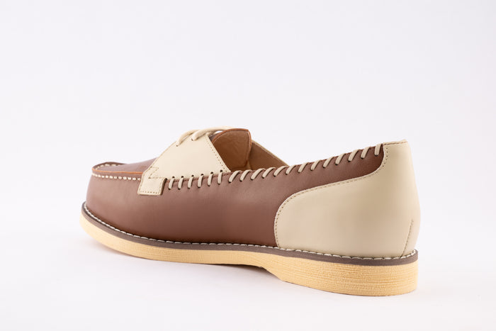 Mitzi - Brown & Cream Leather
