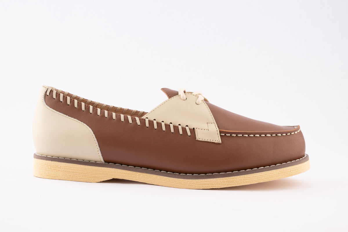 Mitzi - Brown & Cream Leather
