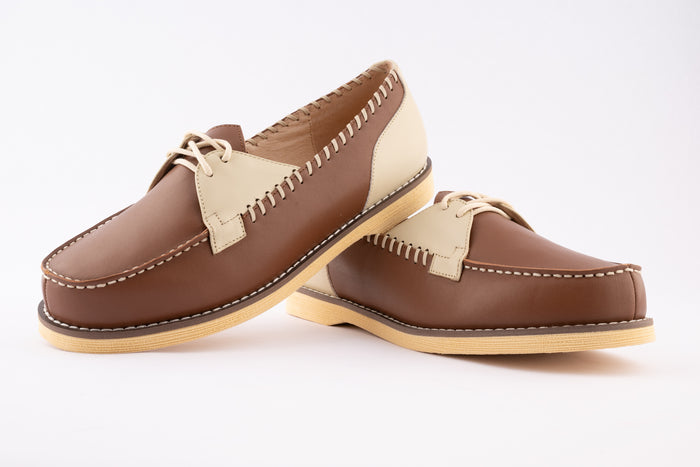 Mitzi - Brown & Cream Leather