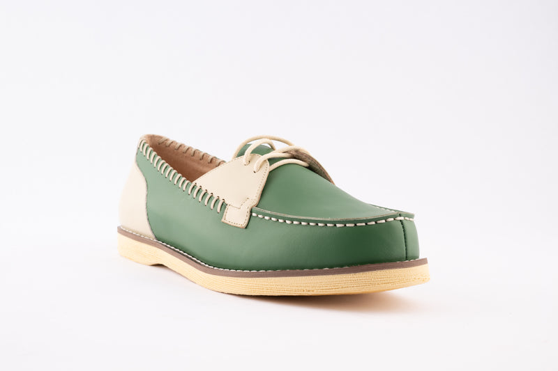 Mitzi - Green & Cream Leather
