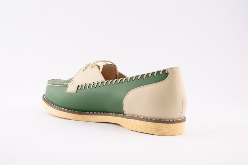 Mitzi - Green & Cream Leather