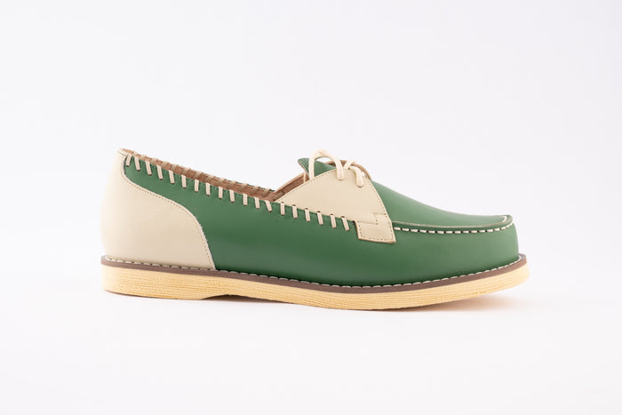 Mitzi - Green & Cream Leather