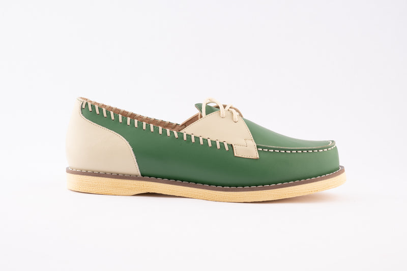 Mitzi - Green & Cream Leather