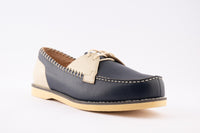 Mitzi - Navy & Cream Leather